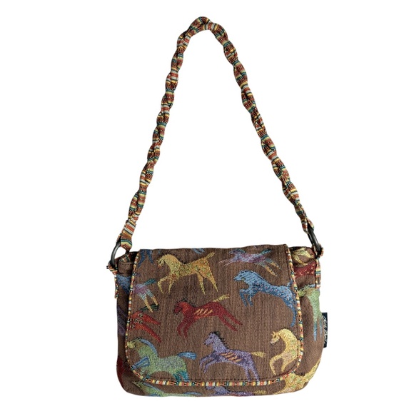 Laurel Burch Handbags - Laurel Burch Sun N Sand “Spirt of the Red Horse" Tapestry Shoulder Bag